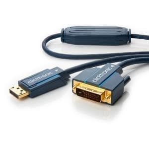 ClickTronic 70729 - DisplayPort - DVI - Han/Han - Guld - Blå - Kobber (70729)