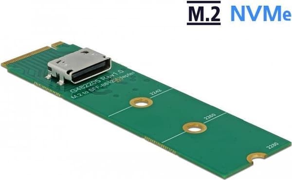 DeLOCK M.2 Key M til 1 x OCuLink SFF-8612 Converter - Interface Adapter - M.2 Card