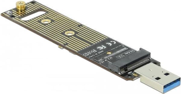 DeLOCK - Lagercontroller - M.2 - M.2 NVMe-kort - 10 Gbit/s - USB 3.1 (Gen 2) (64069)