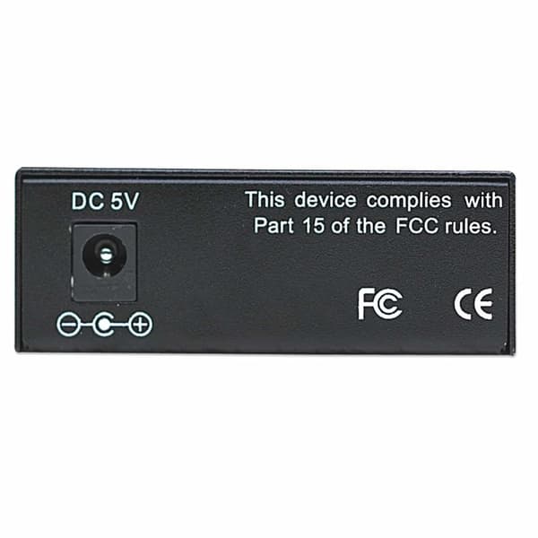 Intellinet 506502 Fast Ethernet Media Converter - Mediekonverter - 10Base-T, 100Base-FX, 100Base-TX - RJ-45 - SC multi-mode - ekstern - 1310 nm (50650