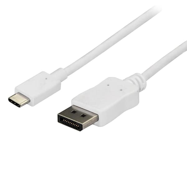 StarTech.com 1,8m USB C til DisplayPort-kabel 4K 60Hz Hvid