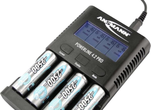 Ansmann Powerline 4.2 Pro -akkulaturi NiCd, NiMH AAA (lyijykynä), AA (penlite)