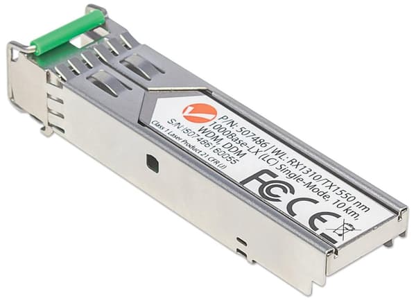 Intellinet - SFP (mini-GBIC) transceiver modul - Gigabit Ethernet - 1000Base-LX - LC single mode - op til 10 km - 1310 (RX) / 1550 (TX) nm (507486)