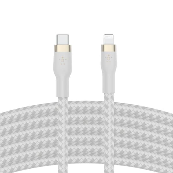Belkin BOOST CHARGE™ flettet USB-C til Apple iPhone Lightning - 1m - Hvid