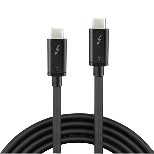 Lindy - Thunderbolt-kabel - USB Typ-C (M) till USB Type-C (M) - 50 cm - Vändbara kontakter, 4K-stöd - Svart (41555)