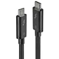 Miniatyrbild 1 av 2: Lindy - Thunderbolt-kabel - USB Typ-C (M) till USB Type-C (M) - 50 cm - Vändbara kontakter, 4K-stöd - Svart (41555)