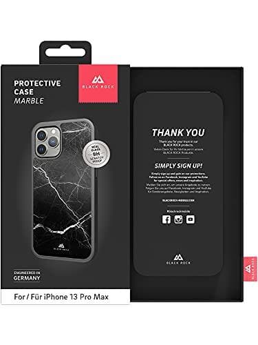 Black Rock - Beskyttende etui til Apple iPhone 13 Pro Max I Robust Marble, cover (sort)