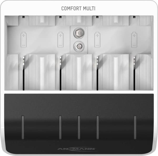 Ansmann Comfort Multi Battery Charger NiMH AAA (lyijykynä), AA (penlite), C (vauva), D (mono), 9 V (lohko)