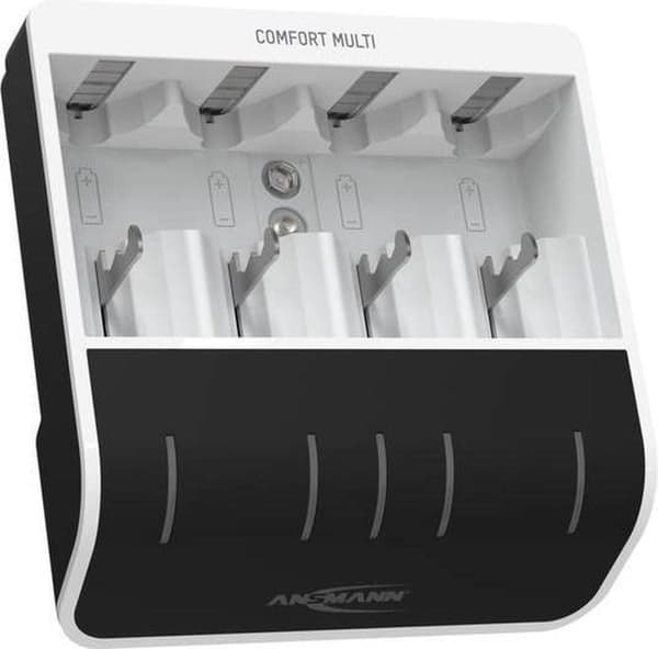 Ansmann Comfort Multi Battery Charger NiMH AAA (lyijykynä), AA (penlite), C (vauva), D (mono), 9 V (lohko)