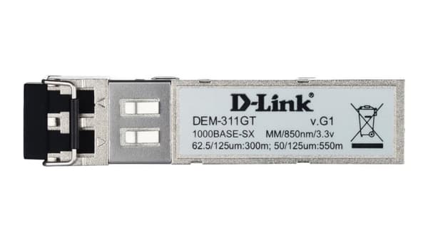 D-Link DEM 311GT - SFP (mini-GBIC) lähetin-vastaanotinmoduuli - 1000Base-SX - LC-monitila - plug-in-moduuli - 850 nm - D-Link DES-3028, 3052, DWS-3024
