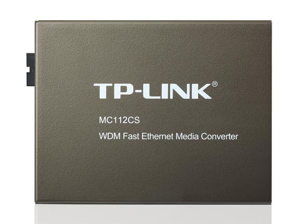 TP-Link MC112CS - mediaomvandlare - 10Base-T, 100Base-FX, 100Base-TX - RJ-45 - SC singelläge - extern - upp till 20 km - 1310 (TX) / 1550 (RX) nm (MC1