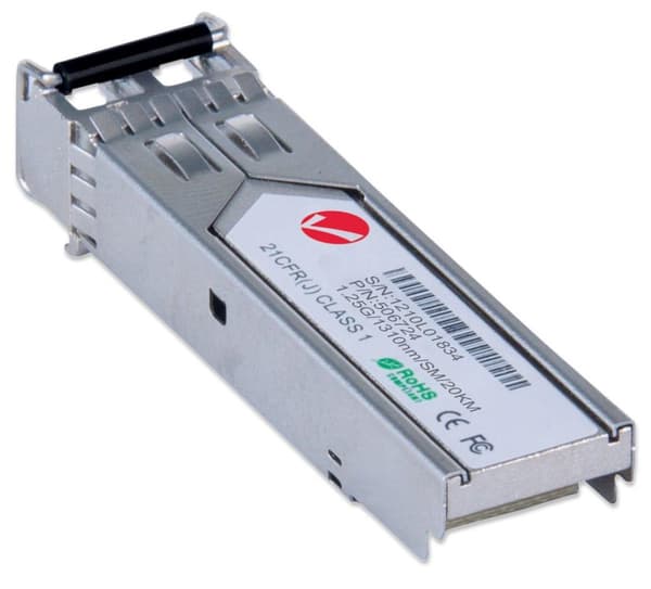 Intellinet - SFP (mini-GBIC) lähetin-vastaanotinmoduuli - LC-yksitila - jopa 20 km - 1310 nm (506724)