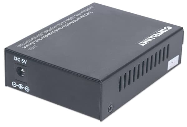 Intellinet - Mediekonverter - Ethernet, Fast Ethernet - 10Base-T, 100Base-FX, 100Base-TX - RJ-45 / SC single mode - op til 20 km - 1310 (RX) / 1550 (T