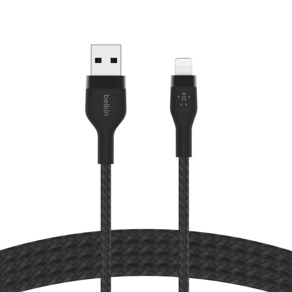 Belkin BOOST CHARGE™ flätad USB-A till iPhone Lightning - 1m - Svart
