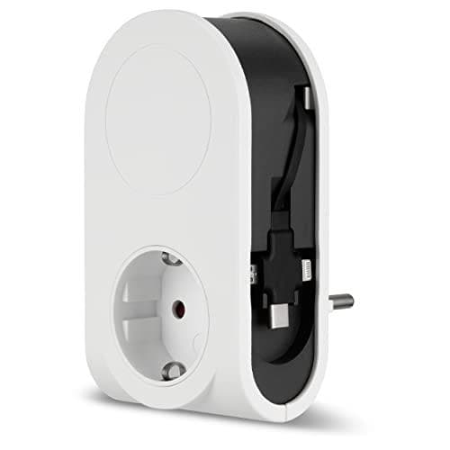 REV 0020840103 Flex, USB-oplader 3 i 1 med Lightning, Micro, USB og USB-C stik, hvid