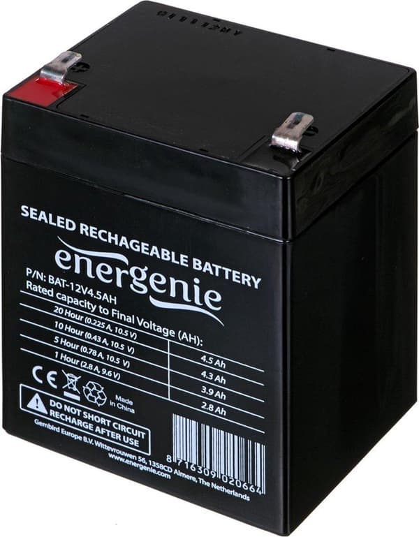EnerGenie BAT-12V4.5AH - Batteri 12V 4.5AH