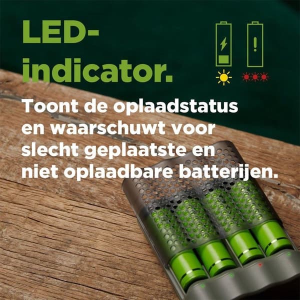 GP ReCyko AA/AAA Speed ​​​​Oplader (USB) - Batterioplader - inkl. 4x AA batterier 2600mAh