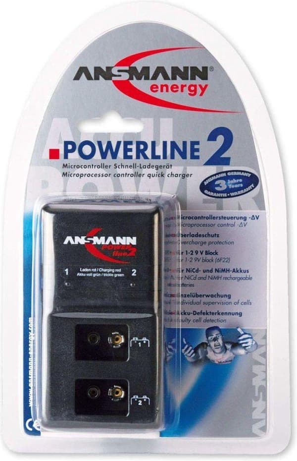Ansmann Powerline 2 Indendørs Batterioplader Sort
