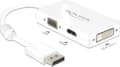 Miniatyrbillede 1 af 6: DeLOCK Premium DisplayPort 1.1a til HDMI, DVI og VGA adapter / hvid - 0,15 meter