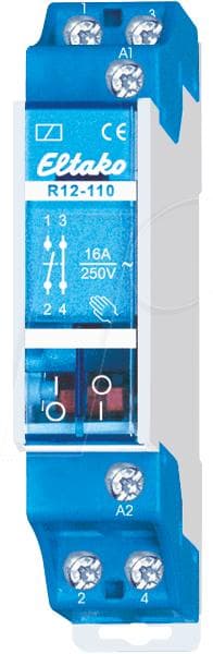 R12-110-230V - koblingsrelæ - 1 NO + 1 NC 230V (22110030)