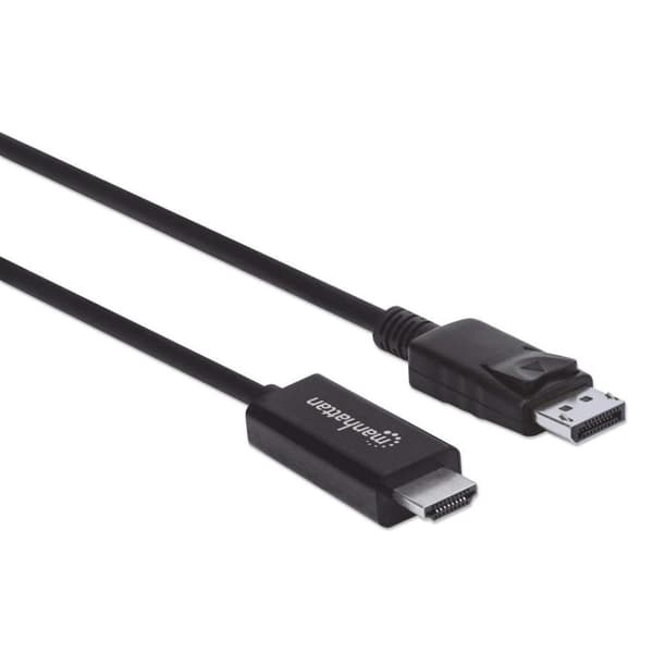 Manhattan 153218 4K@60Hz DisplayPort til HDMI-kabel DisplayPort han til HDMI han 3m sort