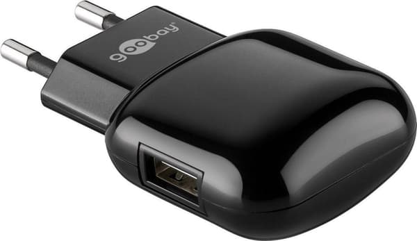 Wentronic Goobay Quick Charge QC3.0 USB-hurtigoplader 2.0A, sort - oplader op til 4x hurtigere end standardopladere (45173)
