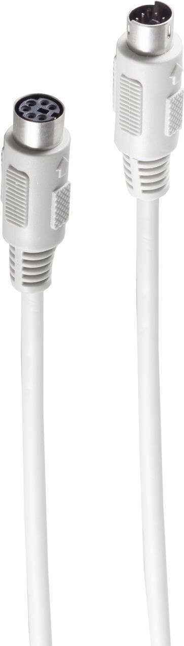 shiverpeaks ®-BASIC-S--PS2 förlängning, 6-stift. Mini DIN-kontakt till 6-polig. Mini DIN-koppling, 3,0m (BS78106-3)