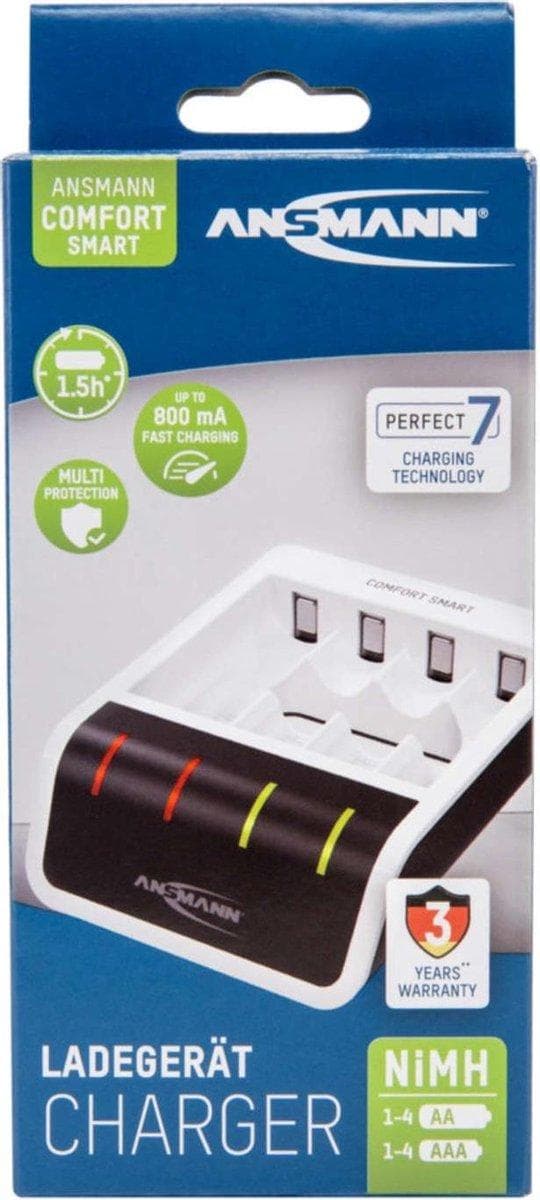 Ansmann Comfort Smart batterioplader NiMH AAA (blyant), AA (penlite)