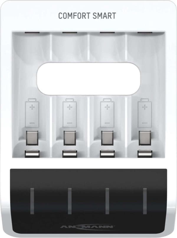 Ansmann Comfort Smart batterioplader NiMH AAA (blyant), AA (penlite) Sort, Hvid