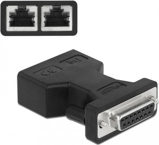 Delock - Ingångsadapter för spel - Attachment Unit Interface (AUI) - svart (66806)