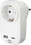 Miniatyrbild 1 av 4: Brennenstuhl Plug adapter med USB C Power Delivery och USB-A (USB plug adapter för snabb laddning, 1x USB C Power Delivery, 1x USB-A)