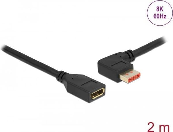 Delock DisplayPort -jatkokaapeli 8K 60 Hz 2 m
