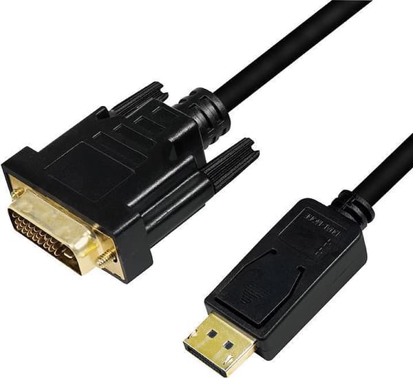 LogiLink - Videokabel - DisplayPort (M) fastgjort til DVI-D (M) - DisplayPort 1.2 - 3 m - fingerskruer, 1080p-understøttelse - sort (CV0132)