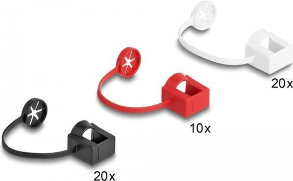 Delock dammskydd för RJ45 pluggar med fästklämma set om 50 färger (66973)