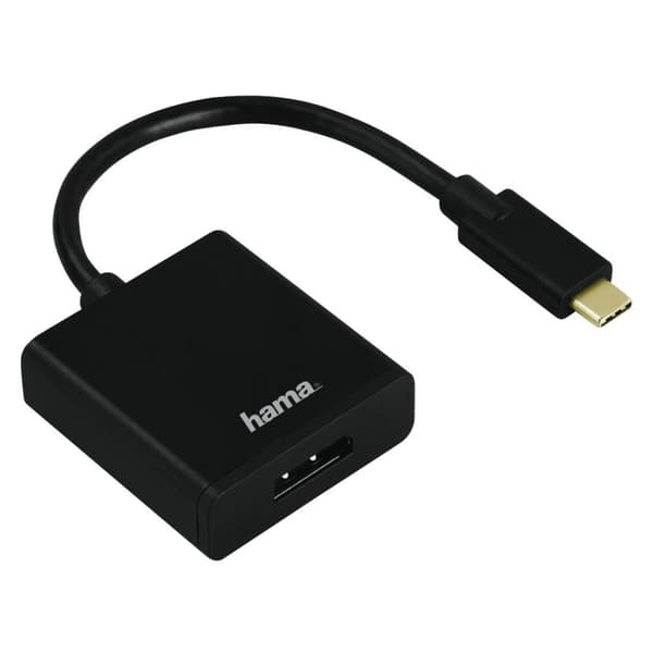 Hama - Ekstern videoadapter - USB Type-C - DisplayPort - sort (00135725) Sort