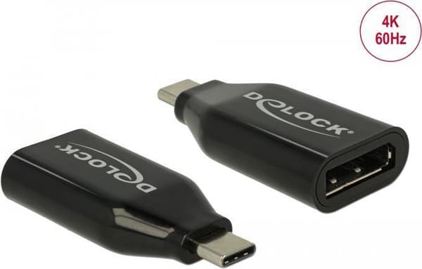 Delock Adapter USB Type-C™ han til DisplayPort hun (DP Alt Mode) 4K 60 Hz (64151)