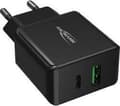 Miniatyrbillede 1 af 2: Ansmann HomeCharger HC218PD 1001-0109 USB-oplader Home Udgangsstrøm (maks.) 3000 mA 2 x USB 2.0-stik A, USB-C-stik