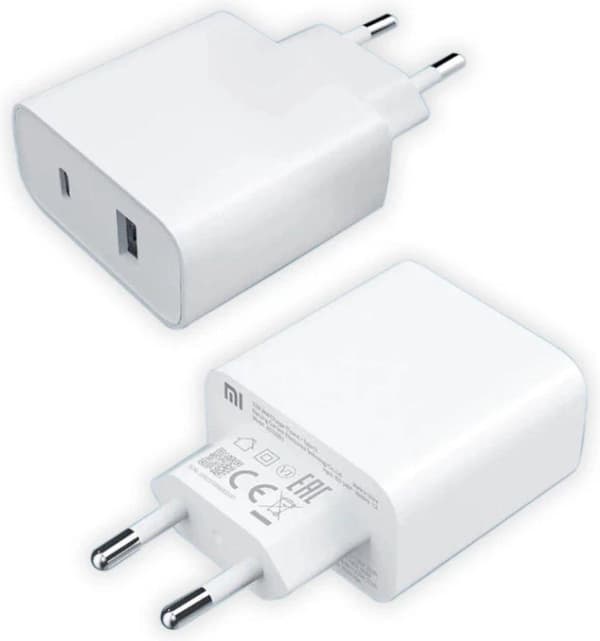 Xiaomi Laturi - USB-C / USB-A - 33 W pikalaturi - Virtalähde - Valkoinen Valkoinen