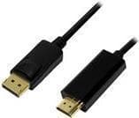 LogiLink - Videokabel - DisplayPort / HDMI - DisplayPort (M) til HDMI (M) - 2 m - Sort - 4K-understøttelse