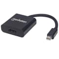 Miniatyrbillede 1 af 5: Manhattan - Video-/lydadapter - DisplayPort / HDMI - Mini DisplayPort (M) til HDMI (W) - skærmet - sort - 4K-understøttelse