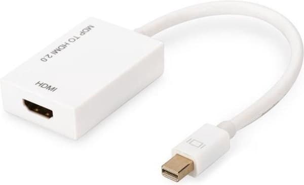 ASSMANN Electronic AK-340416-002-W videokabeladapter 0,2 m Mini DisplayPort HDMI Typ A (Standard) Vit