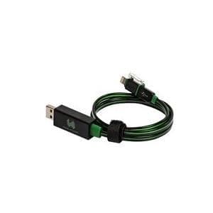 RealPower flydende kabel 2i1 - opladnings-/datakabel til iPad/iPhone/iPod/mobiltelefon - Lightning / USB - 5-benet Micro-USB type B, Lightning (M) til