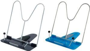 WEDO läsställ, med plastfot, genomskinliga färger, lutande hylla är steglöst justerbar, med metall (211 889)