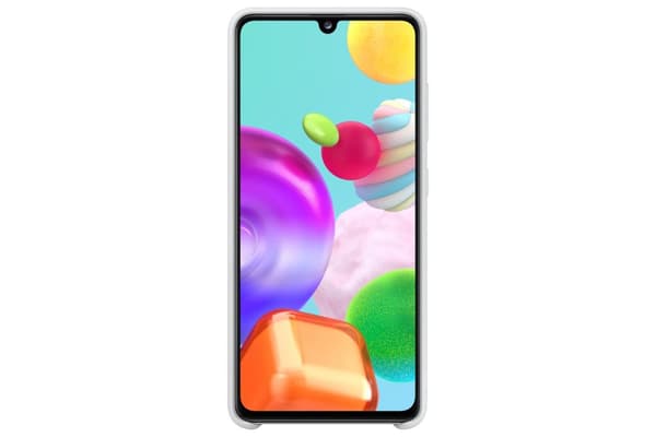 Samsung Silikonfodral - Samsung Galaxy A41 - Vit