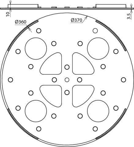 Dehn + Soehne bottenplatta plast D370mm sw 102 050 (102050)