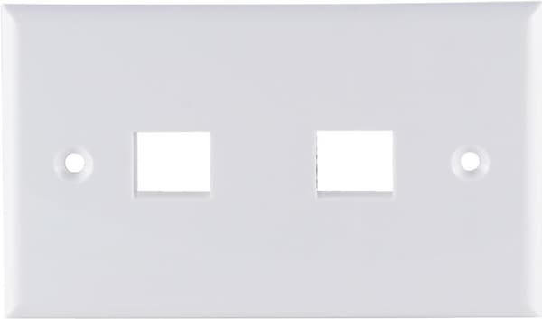 shiverpeaks ®-BASIC-S--Keystone-liitinpaneeli, kaksinkertainen, valkoinen (BS08-10111) Valkoinen