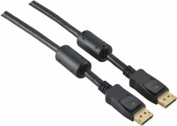 DisplayPort-kabel, DP 1.2, hög kvalitet, guldpläterad, DisplayPort hane/hona, guldpläterade, 1,5 m guldpläterade kontakter för bästa signalöverföring,