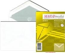 MAILmedia kuvert offset hvid, C6, uden rude 70 gsm, vådlim, vægt: ca. 2,8 g (21268-0)