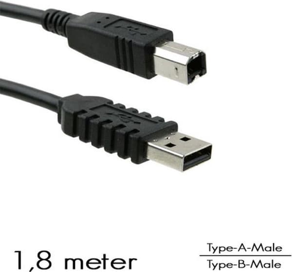 Intronics USB 2.0 skrivarkabel - 1,80 meter