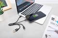 Miniatyrbillede 4 af 6: DIGITUS USB ladekabel USB A - Lightning+Micro B+Type-C M/M/M/M 0,15m, 3 i 1 kabel, CE, guld, bl.